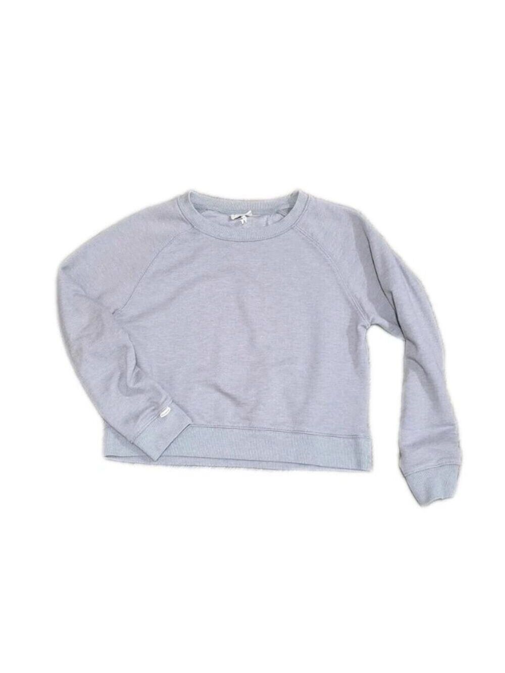 easy STANDARD Cropped Light Gray Sweatshirt Womens Small Comfortable Athletic